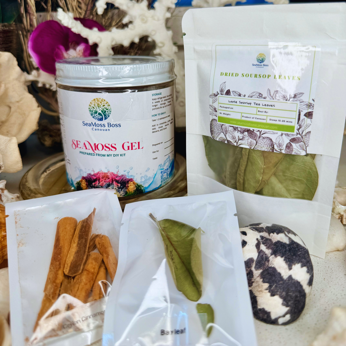Soursop leaf infused Sea Moss Gel DIY kit | Makes 32oz Gel
