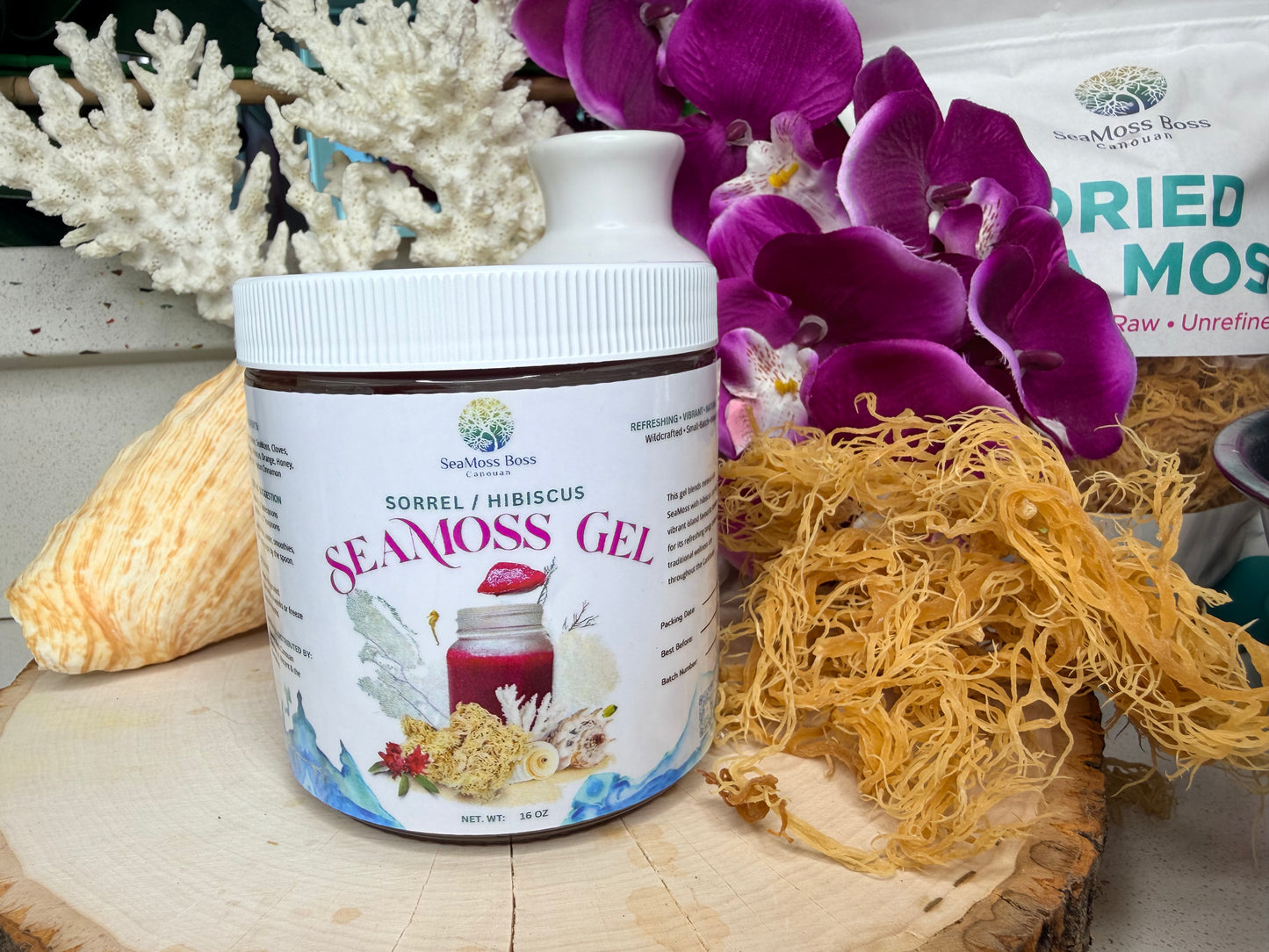 Hibiscus Infused SeaMoss Gel 16oz