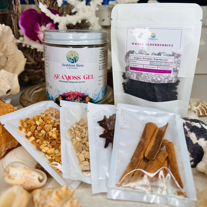 Elderberry infused Sea Moss Gel DIY kit | Makes 32oz Gel