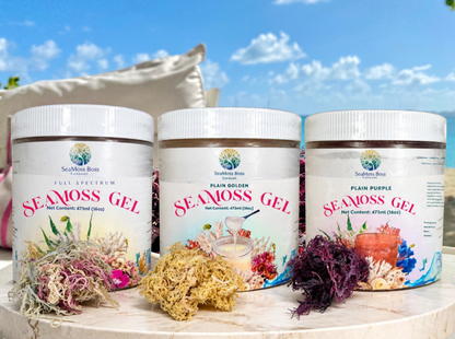 Pure SeaMoss Gel Bundle: Gold, Purple, Full Spectrum