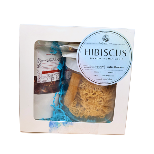 Hibiscus infused Sea Moss Gel DIY kit | Makes 32oz Gel