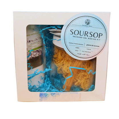 Soursop leaf infused Sea Moss Gel DIY kit | Makes 32oz Gel