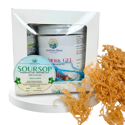 Soursop leaf infused Sea Moss Gel DIY kit | Makes 32oz Gel