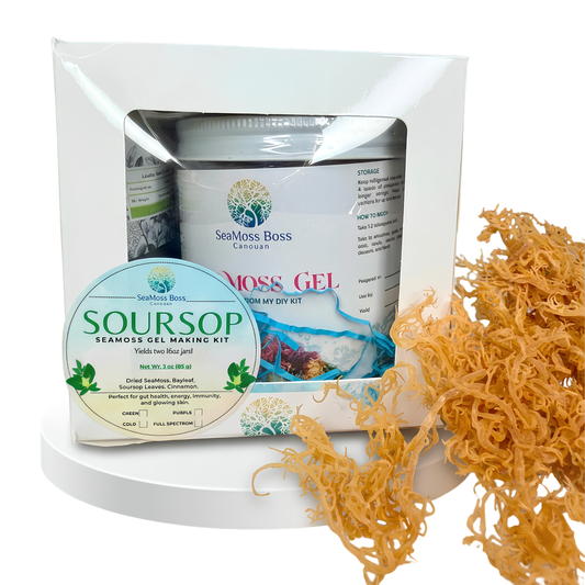 Soursop leaf infused Sea Moss Gel DIY kit | Makes 32oz Gel