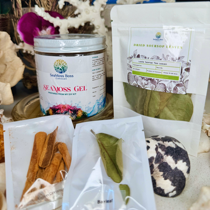Soursop leaf infused Sea Moss Gel DIY kit | Makes 32oz Gel